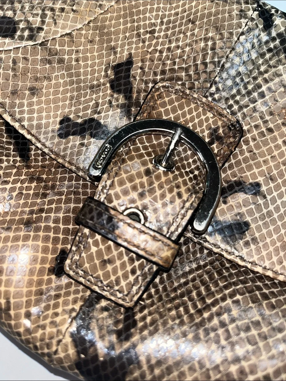Coach Vintage Soho Leather Snake -Python Print Crossbody Bag